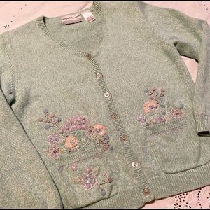 Alfred Dunner Embroidered Floral Cardigan